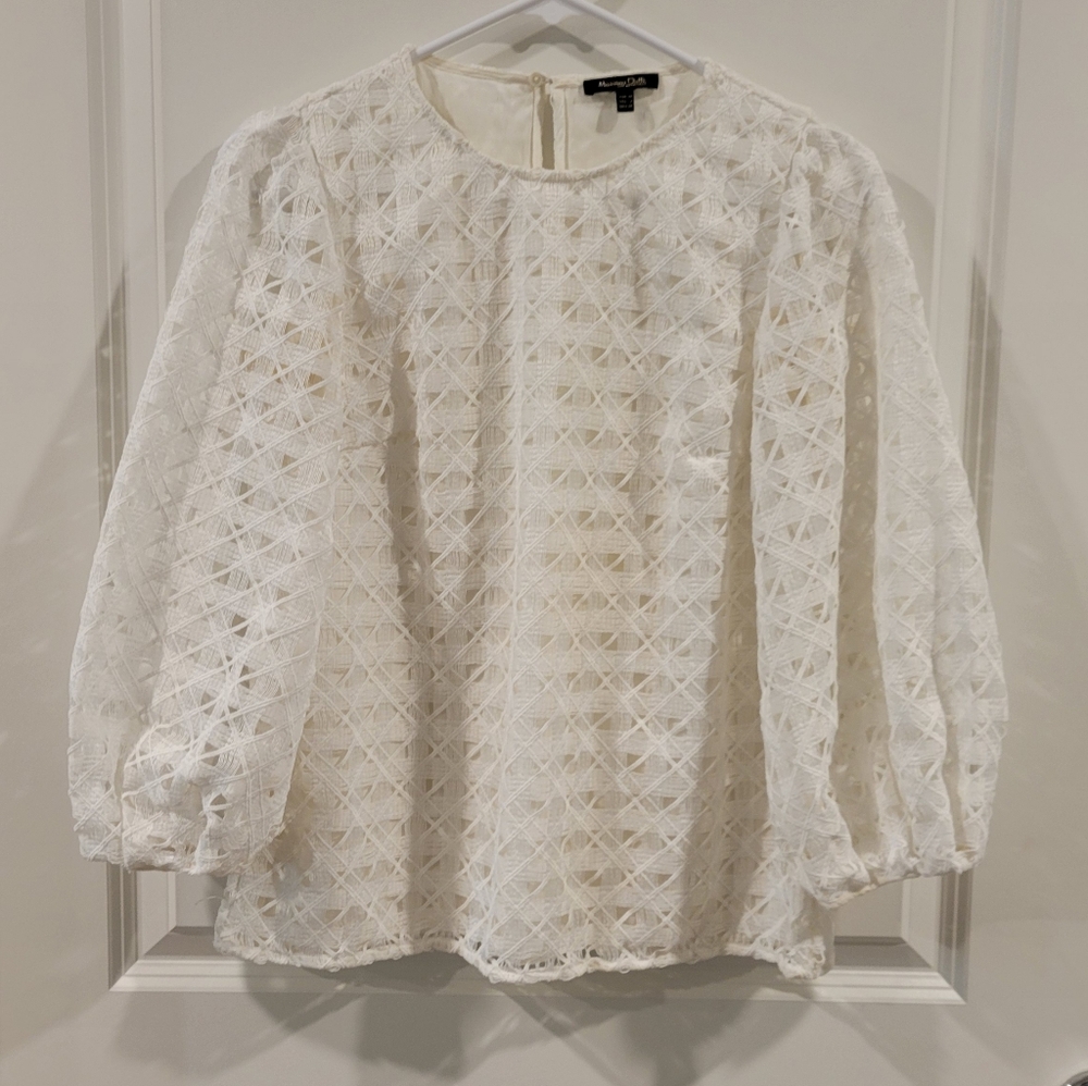 Massimo Dutti Lace Top Size 2
